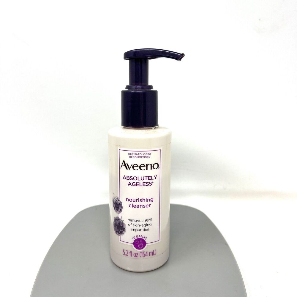 RARE Aveeno Absolutely Ageless Nourishing Cleanser Blackberry Extract Used